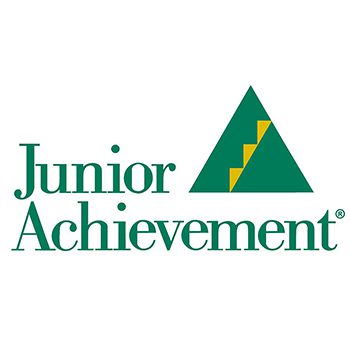 Junior achievement logo on a white background.