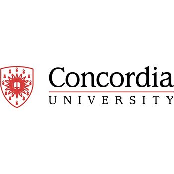 Concordia university logo on a white background.