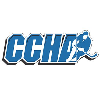 Cchha logo with a hockey player in blue and white.