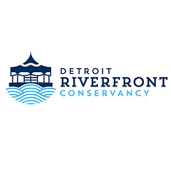 Detroit riverfront conservancy logo.