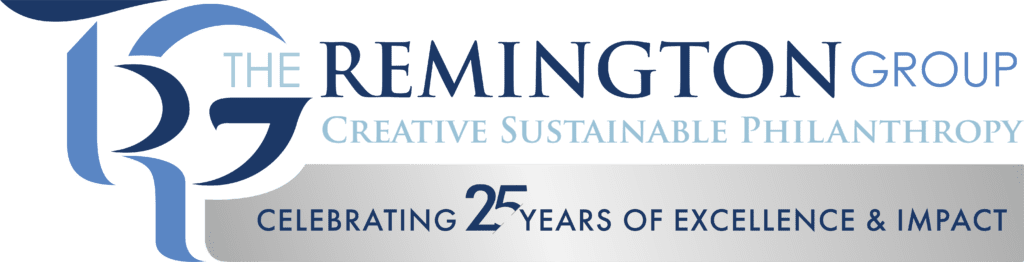 The remington group creative sustainable philanthropy logo.