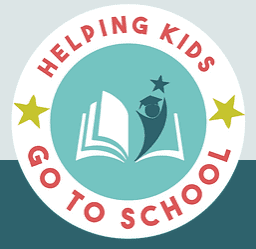 Helping kids go to school logo.