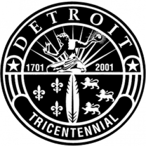 The detroit tricentennial logo.