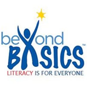 The logo for beyond basics literacy is for everyone.